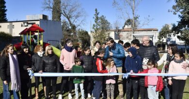 Inauguraron la nueva plaza del barrio Lanusse